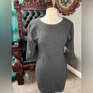 Black 80s dress with sleeves